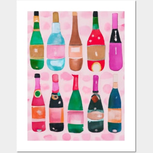 Bottles Pattern Painting Posters and Art